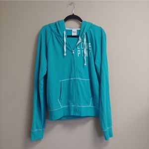 Pink by Victoria Secret Teal Zip Hoodie